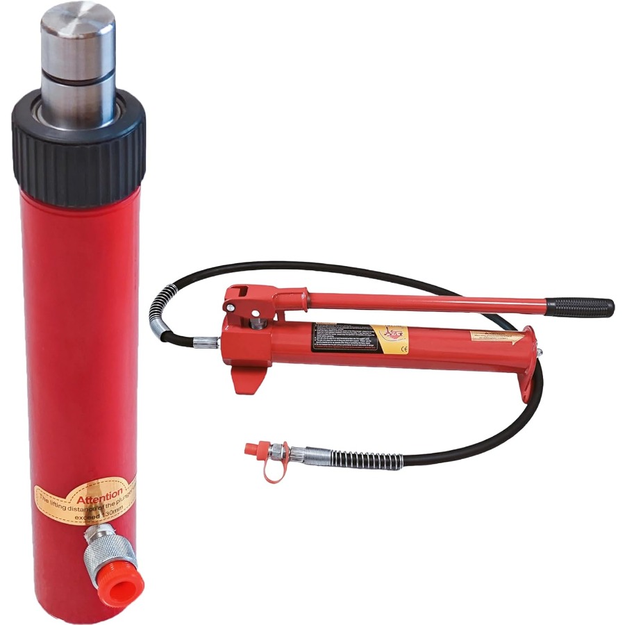 Car Jack - 10トン油圧式フロアジャッキ、ポーターパワー・ラム、手動ジャッキポンプ。自動車、トラック、農業機械、大型車両の車体フレーム修理用工具。