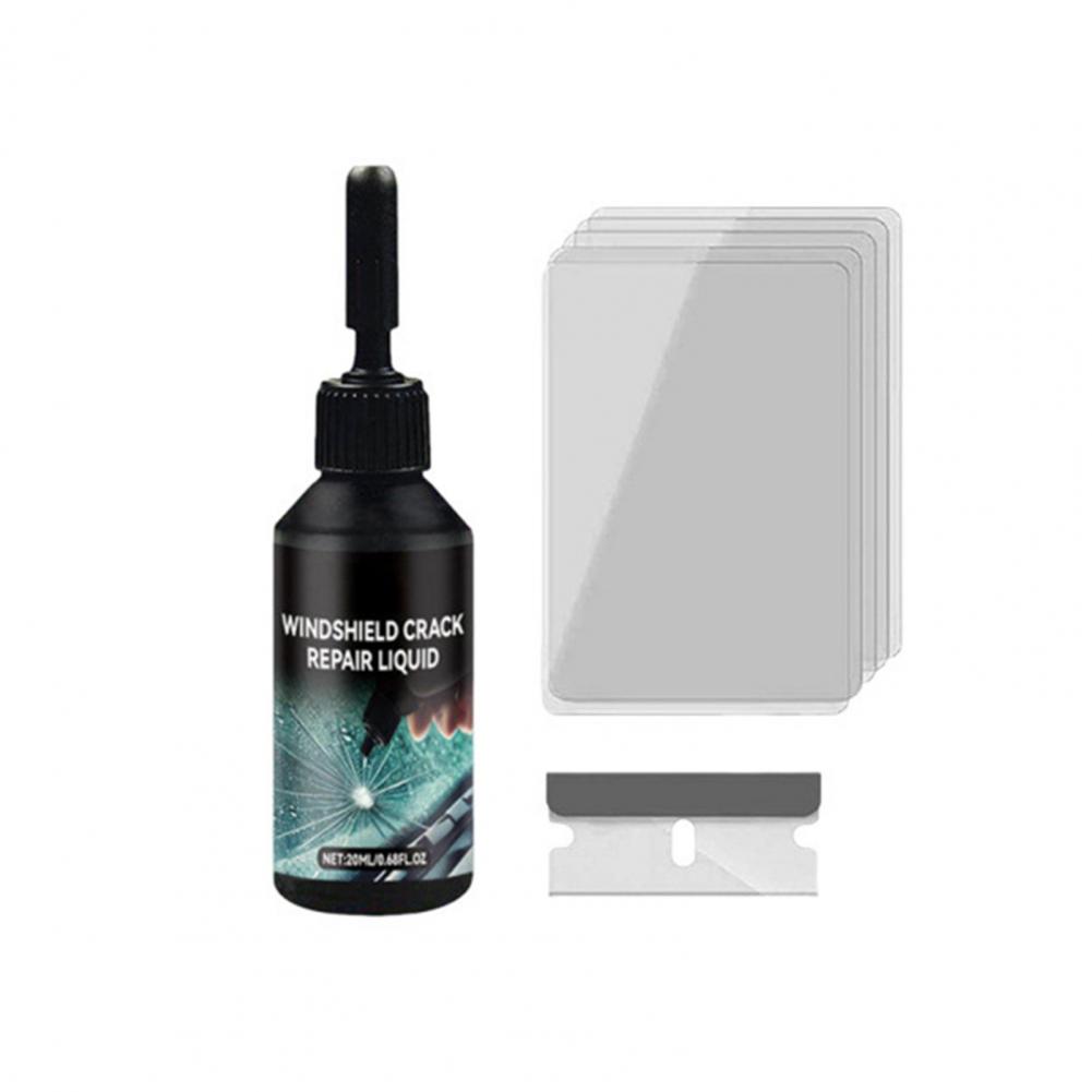 Car Repair Tools - 車のフロントガラス修理キット、ひび割れ、欠け、UVガラス補修液、永久接着、さらに拡散を防ぐDIYツール