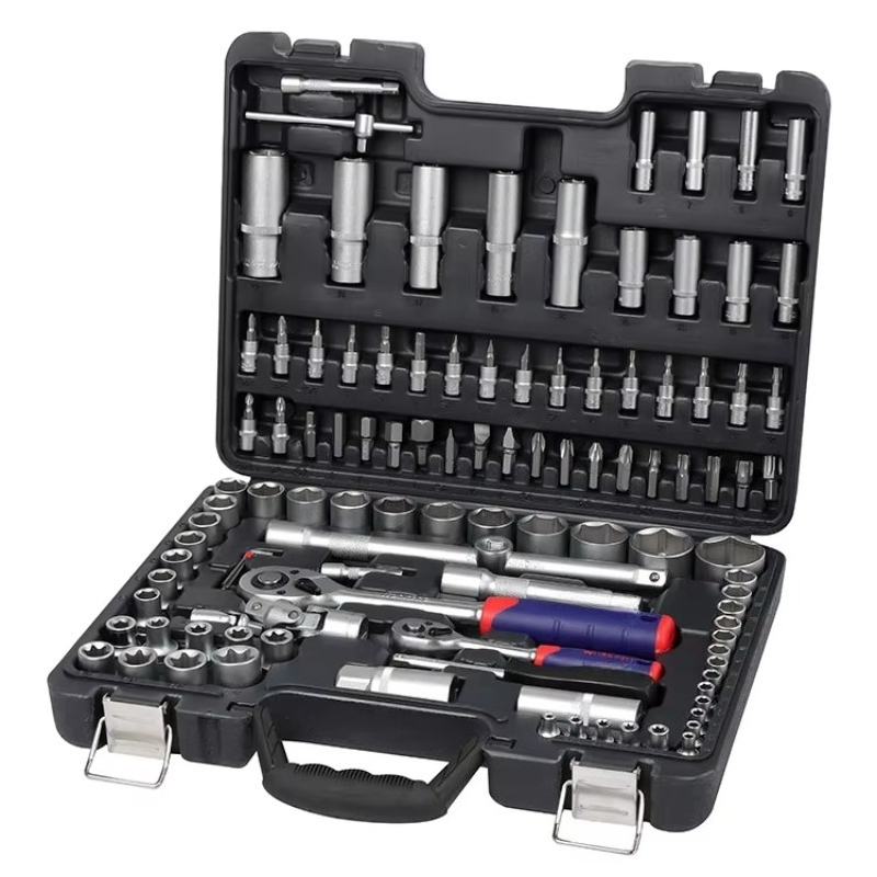 Socket Set - 108ピース プロ仕様 自動車修理工具セット CRV鋼製レンチソケットツールキット ハードケース ハンドパワー