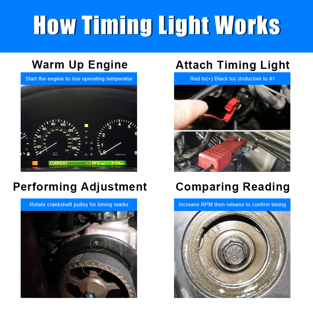車の点火タイマーツール,ガソリン,自動スターター,スタートテ - Timing Light Gun のレビューと価格