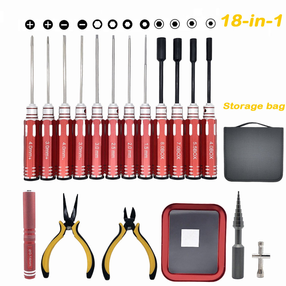 RCツールキット 18in1 スクリュードライバー、プライヤ - Socket Set のレビューと価格
